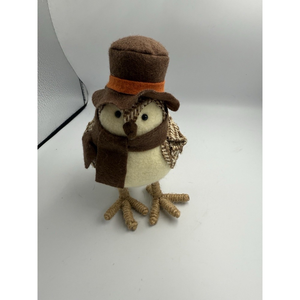Target Spritz Bird Fall Harvest Fabric Featherly Friend Brown Top Hat Rare 2015
